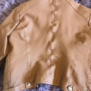 Brown Leather Biker Jacket